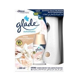 Glade Automatic Spray Holder and Sheer Vanilla Embrace Refill Starter Kit, 269ml Refill | CognitionUAE.com