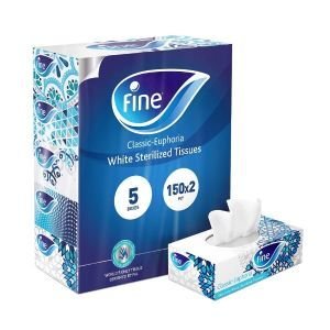 Fine Facial Tissues 150 sheets 2 ply 5 Boxes Pack | CognitionUAE.com