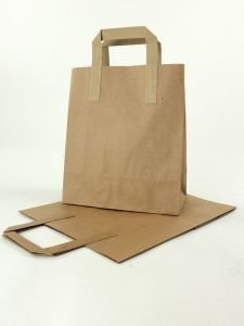 Brown Paper Bag  Flat Handle 24*12*31cm | CognitionUAE.com