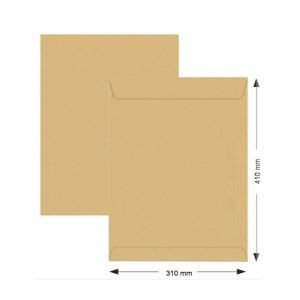 Brown Manila Peel & Seal Envelope 16" X 12" 120 gsm (Pack of 50 pcs) | CognitionUAE.com