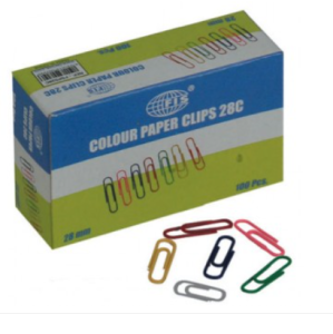 FIS 28mm Paper Clips U Shape - Assorted Colors (100pcs/pack) | CognitionUAE.com