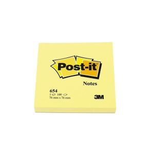 3M Post-it Notes 654 3" X 3" , Canary Yellow | CognitionUAE.com