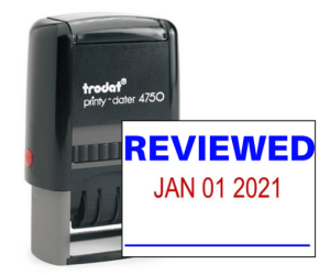 Trodat Printy 4750 Self-Inking "REVIEWED" Stamp | CognitionUAE.com