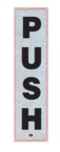 FIS Sticker "PUSH", 17cm x 4cm Vertical | CognitionUAE.com