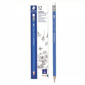 Staedtler Norica HB2 Pencil with Rubber Tip - (Pack of 12Pcs) | CognitionUAE.com