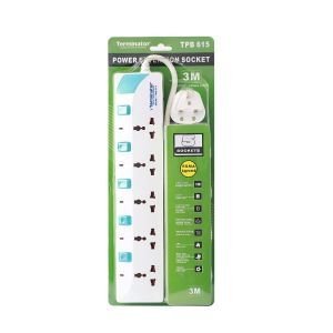Terminator 5 Way Universal Power Extension Socket 13A - Esma Approved-5 Meters | CognitionUAE.com