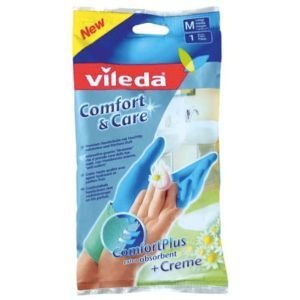 Vileda Comfort and Care Gloves - Medium Size | CognitionUAE.com