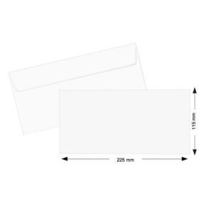 Hispapel Envelope 115 x 225mm, DL, White  80gsm (Pack of 50 pcs) | CognitionUAE.com