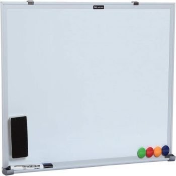 Deluxe Magnetic White Board with Aluminium Frame 90cm X 120cm (0.9m x 1.2m) | CognitionUAE.com