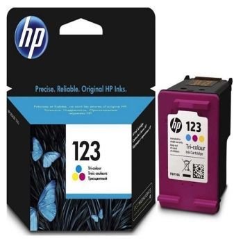 HP 123 Tri-Color Original Ink Cartridge [F6V16Ae] | CognitionUAE.com