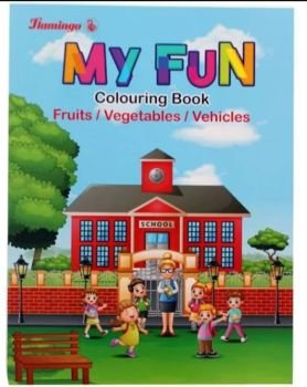 Flamingo Coloring Book Fruits/Vegetables/Vehicles | CognitionUAE.com