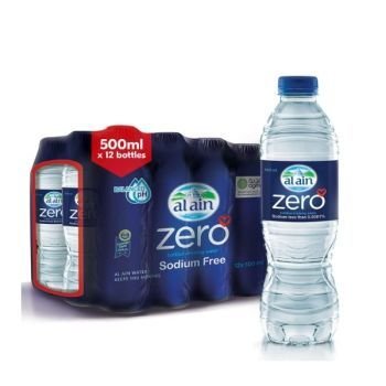 Al Ain Zero Sodium Water - 500 ml (Pack Of 12) | CognitionUAE.com