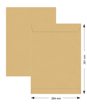 Brown Manila Peel & Seal Envelope 15" X 10"  120gsm (1 pack of 50 pcs) | CognitionUAE.com