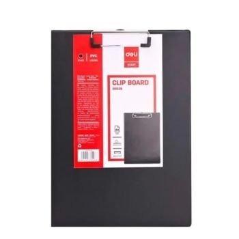 Deli PVC Coated Clipboard-Black | CognitionUAE.com