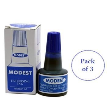 Modest Stamp Pad Ink 30ml -Bottle-Blue (Pack of 3) | CognitionUAE.com