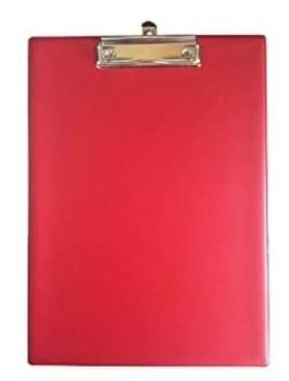 FIS PVC Single Clipboard FS Size with Wire Clip 12cm Red | CognitionUAE.com