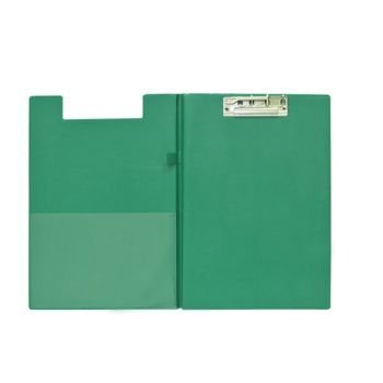FIS PVC Double Clipboard FS Size with Wire Clip 12cm Green | CognitionUAE.com