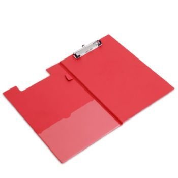 FIS PVC Double Clipboard FS Size with Wire Clip 12cm Red | CognitionUAE.com