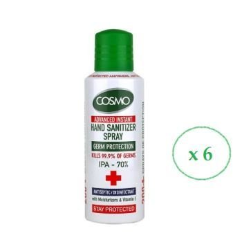 Cosmo Hand Sanitizer Spray 200 ml (Pack of 6) | CognitionUAE.com