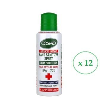 Cosmo Hand Sanitizer Spray 200 ml (Pack of 12) | CognitionUAE.com