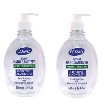  Cosmo Instant Hand Sanitizer Antiseptic/Disinfectant 500ML GEL PACK OF 2 | CognitionUAE.com