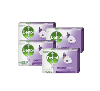 Dettol Sensitive Anti-bacterial bar soap 165g Pack of 4 Pcs | CognitionUAE.com