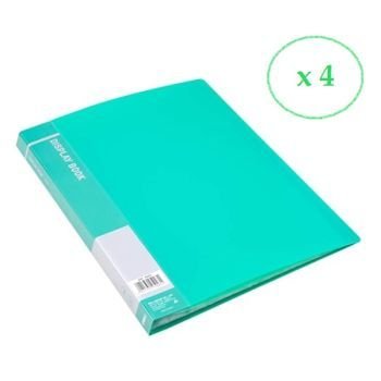 Deli Display Book A4 - 20 Pockets-Green (Set of 4) | CognitionUAE.com