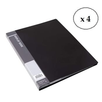 Deli Display Book A4 - 10 Pockets - Black (Set of 4) | CognitionUAE.com