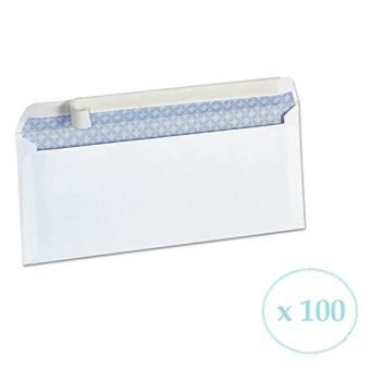 White Peel & Seal Envelope 115mm x 225mm 80gsm (Pack of 100 pcs) | CognitionUAE.com