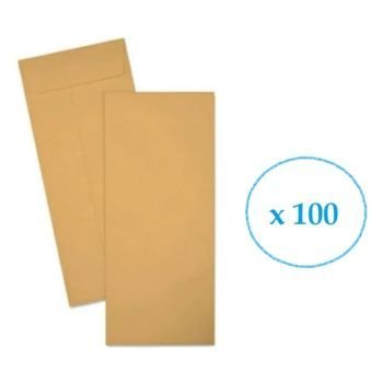 Brown envelope 9" x 4" Pack of 100 pcs | CognitionUAE.com