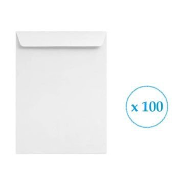 White Envelope Peel & Seal A4 100gsm (100pcs/pack) | CognitionUAE.com