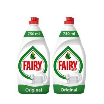 Fairy Original Dishwashing Liquid Soap, 2 x 750 ml | CognitionUAE.com