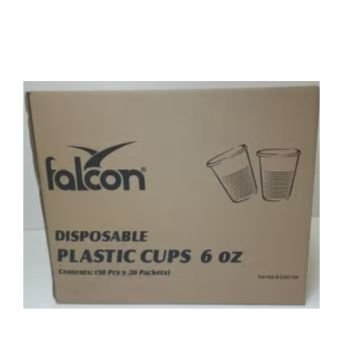 Falcon 6 Oz (177 ml) Plastic cup without handle 1000 pcs carton  | CognitionUAE.com