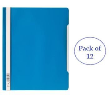 Durable Clear View Folder - Blue (Pack of 12) | CognitionUAE.com