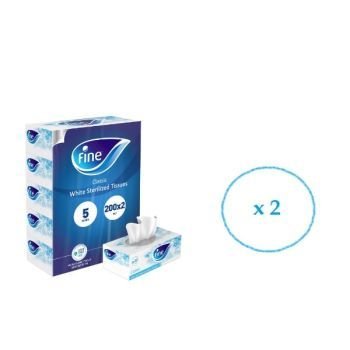 Fine Facial Tissues 200 sheets 2 ply 5 Boxes Pack (Pack of 2) | CognitionUAE.com
