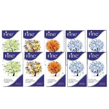 Fine Pack Of 10 3-Ply Pocket Facial Tissue White | CognitionUAE.com