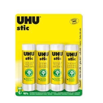 UHU Stic Strong And Fast Glue Stick White 40g (Pack of 4) | CognitionUAE.com