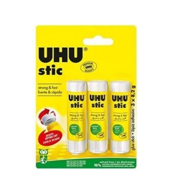 UHU Glue Stick Solvent Free 8.2 G (Pack of 3) | CognitionUAE.com