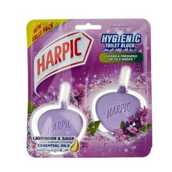 Harpic Lavender Hygiene Cageless Block 2pcs | CognitionUAE.com