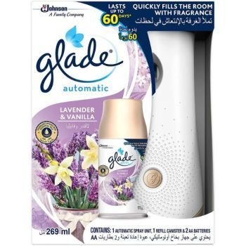 Glade Air Freshener Automatic Spray Holder Lavender & Vanilla with refill can 269 ml | CognitionUAE.com