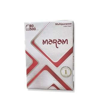 Maram Multipurpose A4(Size:  21.0 x 29.7 cm) Paper 80gsm- Ream (500 sheets)  | CognitionUAE.com