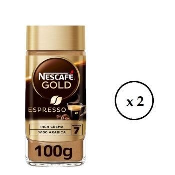 Nescafe Gold Espresso Coffee 100g Italian Style Rich with Crema (Pack of 2) | CognitionUAE.com