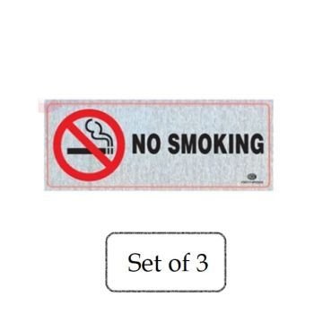 FIS Sticker "NO SMOKING'', 25cm x 10cm Horizontal (Set of 2) | CognitionUAE.com