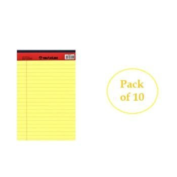 Sinarline Legal Pad 56gsm, A5, 40 sheets-Yellow (Pack of 10) | CognitionUAE.com