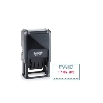 Trodat Printy 4750 Self Inking "PAID" Stamp with Date | CognitionUAE.com