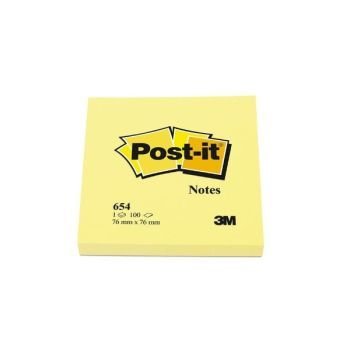 3M Post-it Notes 654 3" X 3" , Canary Yellow | CognitionUAE.com