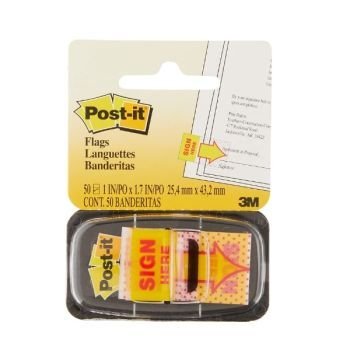 3M Post-it Sign Here Tape Flag 1 X 1.7 - 50 flags/pack | CognitionUAE.com