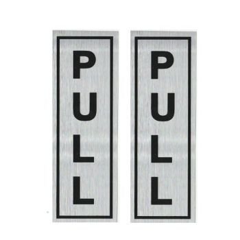 FIS Sticker "PULL", 17cm x 4cm Vertical (Set of 2) | CognitionUAE.com