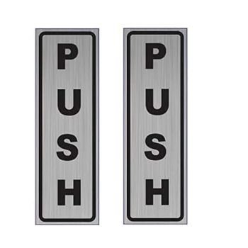 FIS Sticker "PUSH", 17cm x 4cm Vertical (Set of 2) | CognitionUAE.com