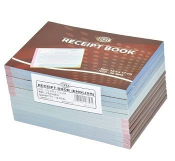 FIS Receipt Book Arabic/English 122mm x 170mm NCR Paper (Pack of 12) | CognitionUAE.com